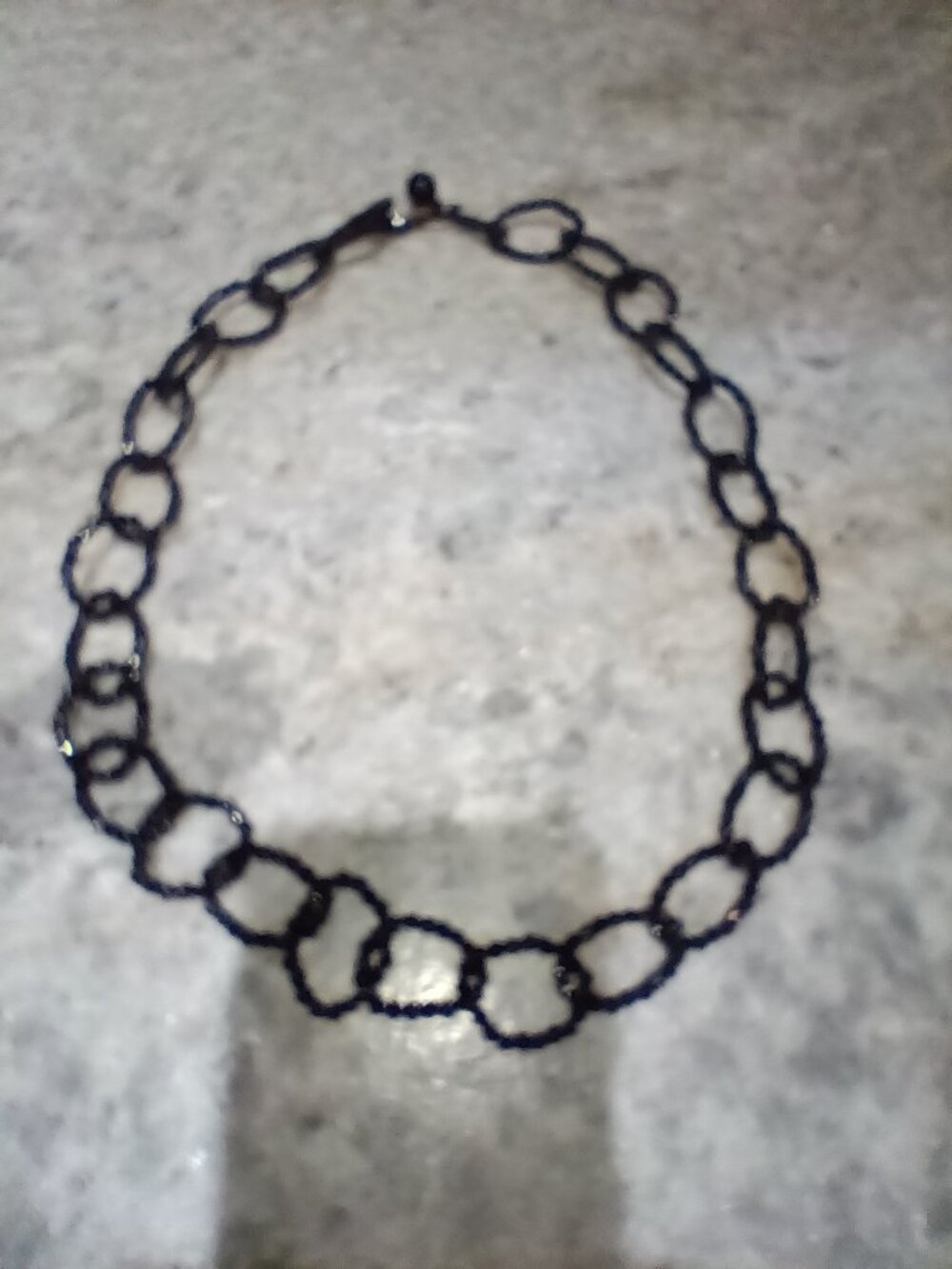 black beaded chain style 30" necklace